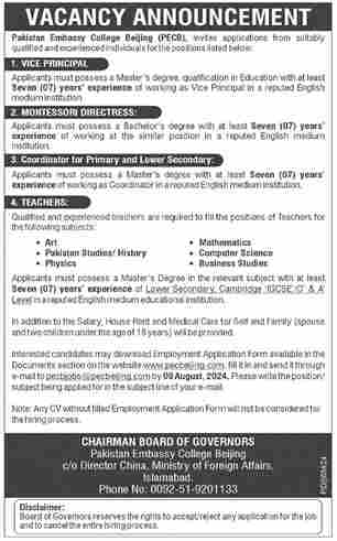 New Ministry of Foreign Affairs Jobs 2024 Advertisement-MOFA Jobs