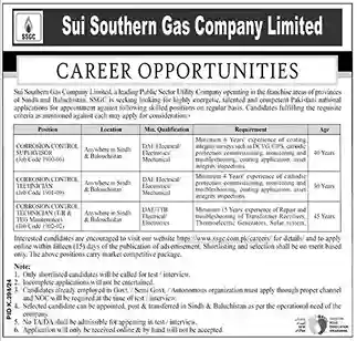 Latest Sui Southern Gas Company Limited Jobs 2024-SSGC Jobs