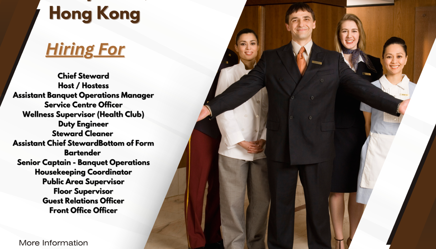 Kerry Hotel, Jobs Hong Kong