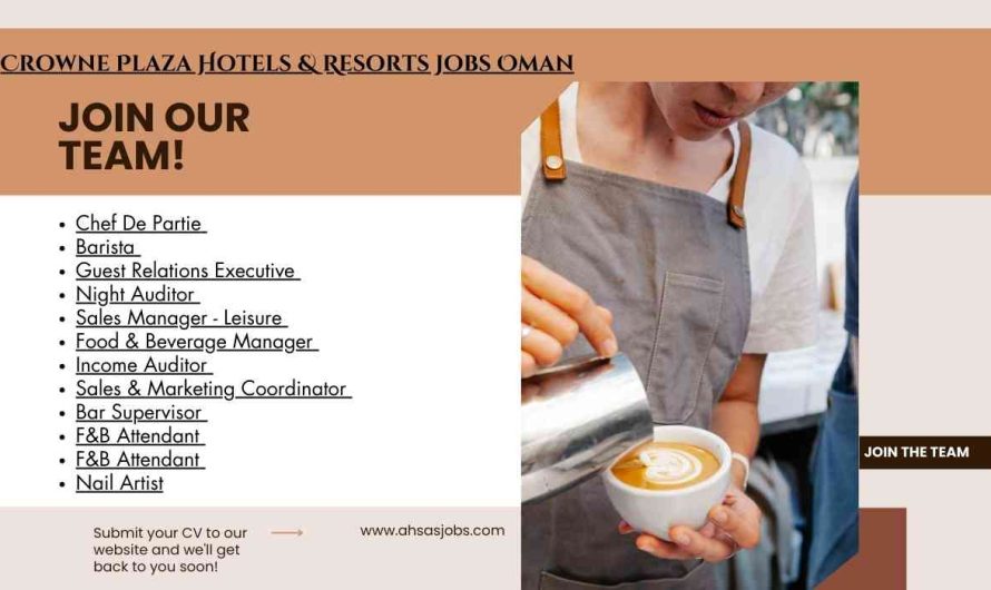 Crowne Plaza Hotels & Resorts Jobs Oman