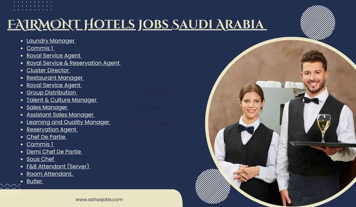 FAIRMONT Hotels Jobs Saudi Arabia